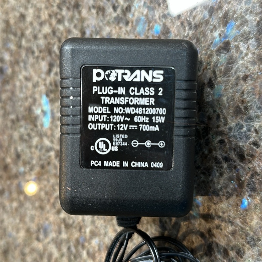 Black Plug-In Class 2 Transformer